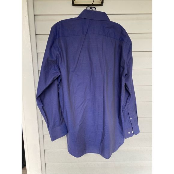 Bonobos Swiss Co. Slim Fit Dark Blue Dot Button-Up Shirt, Men's Size 16.5/ 34 - Picture 10 of 12